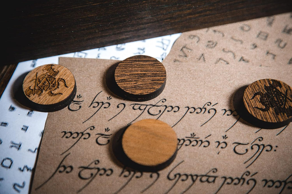 Game Master Screen Made for Board Role Playing Game - Wooden Handcrafted GM Screen Set - DM Gift Idea - Gifts for Him and Her (Medium 12X9" Foldable, Dices)