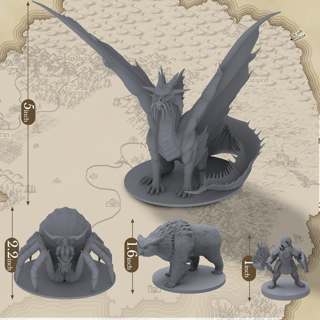 101 Unique Miniatures - Mythical Heroes Complete Edition - Suitable Size for DND