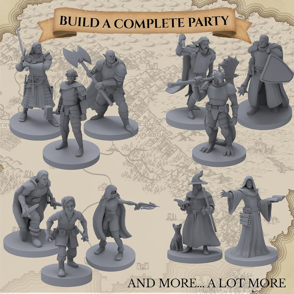 101 Unique Miniatures - Mythical Heroes Complete Edition - Suitable Size for DND