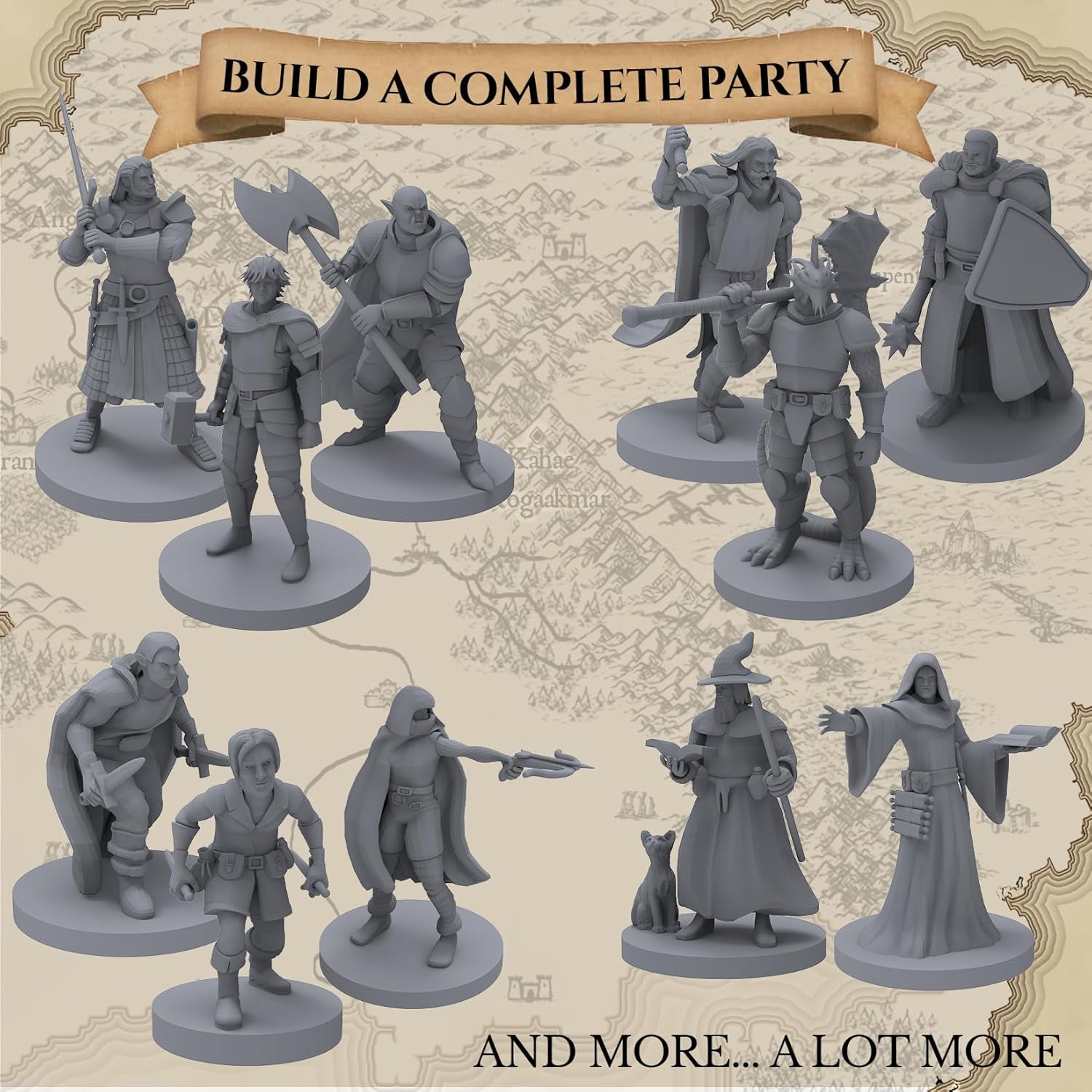 101 Unique Miniatures - Mythical Heroes Complete Edition - Suitable Size for DND