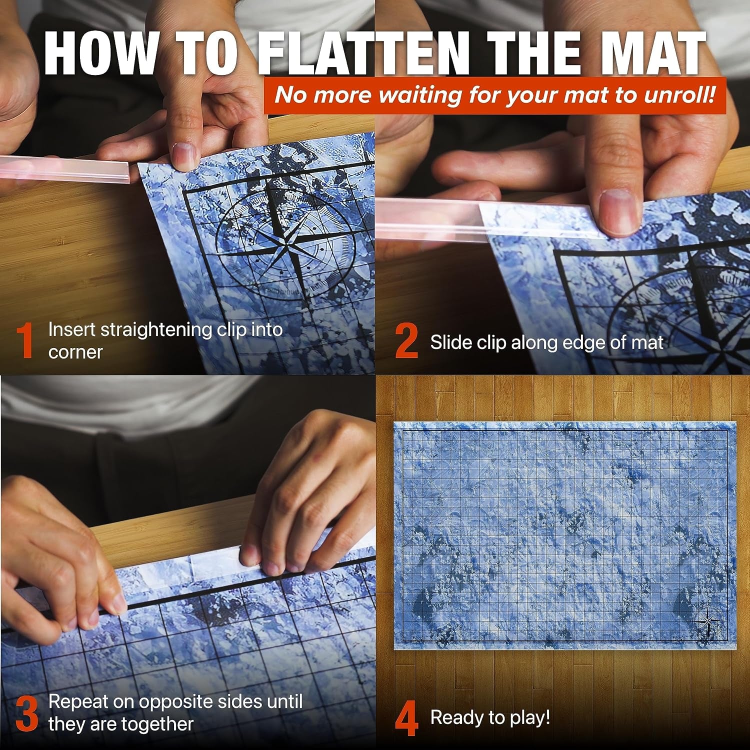 DND Expansion Pack | 3 X Double Sides 24X 36 Game Grid Mat | 6 Terrains with Lava, Sea, Forest, Cave, Swamp and Desert | Includes 2 X Dry Erase Markers, Eraser and Clips