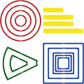 15 Pcs Area of Effect Spell Templates, DND Spell Templates, Acrylic Spell AOE Damage Template Set, Include 5 Cube 4 Circle 2 Cone 4 Line Templates, Tabletop RPG Gaming Accessories.