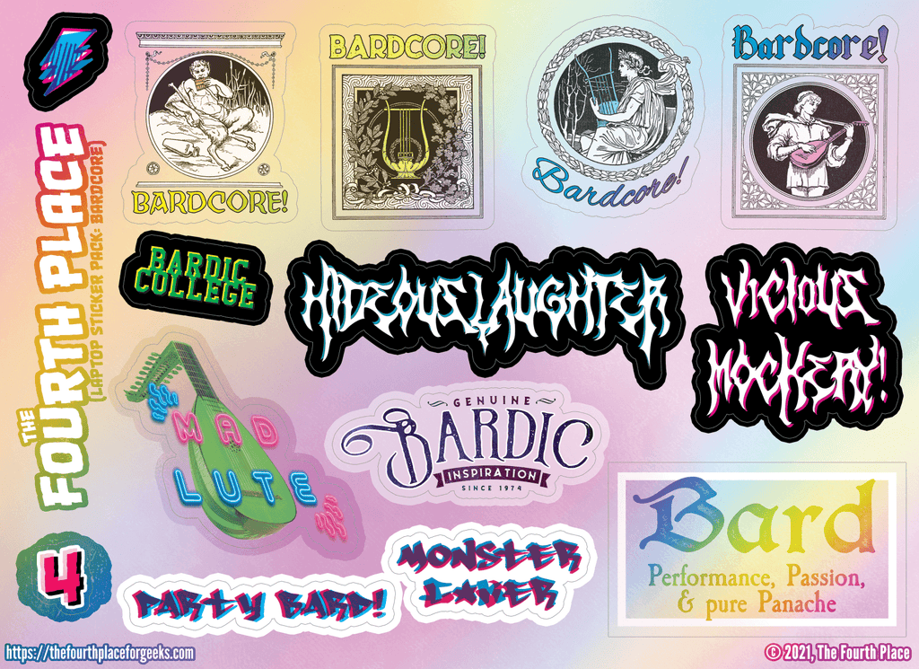 Bardcore! Stickers