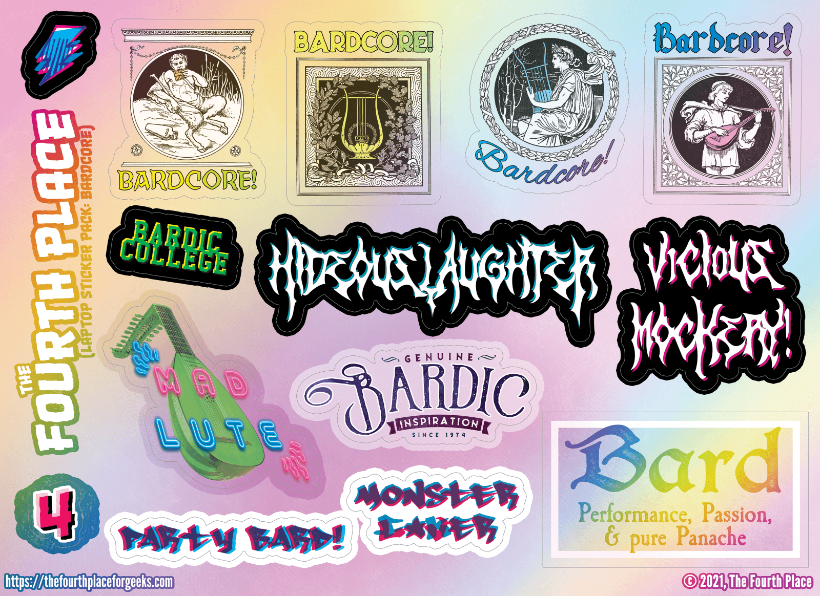 Bardcore! Stickers