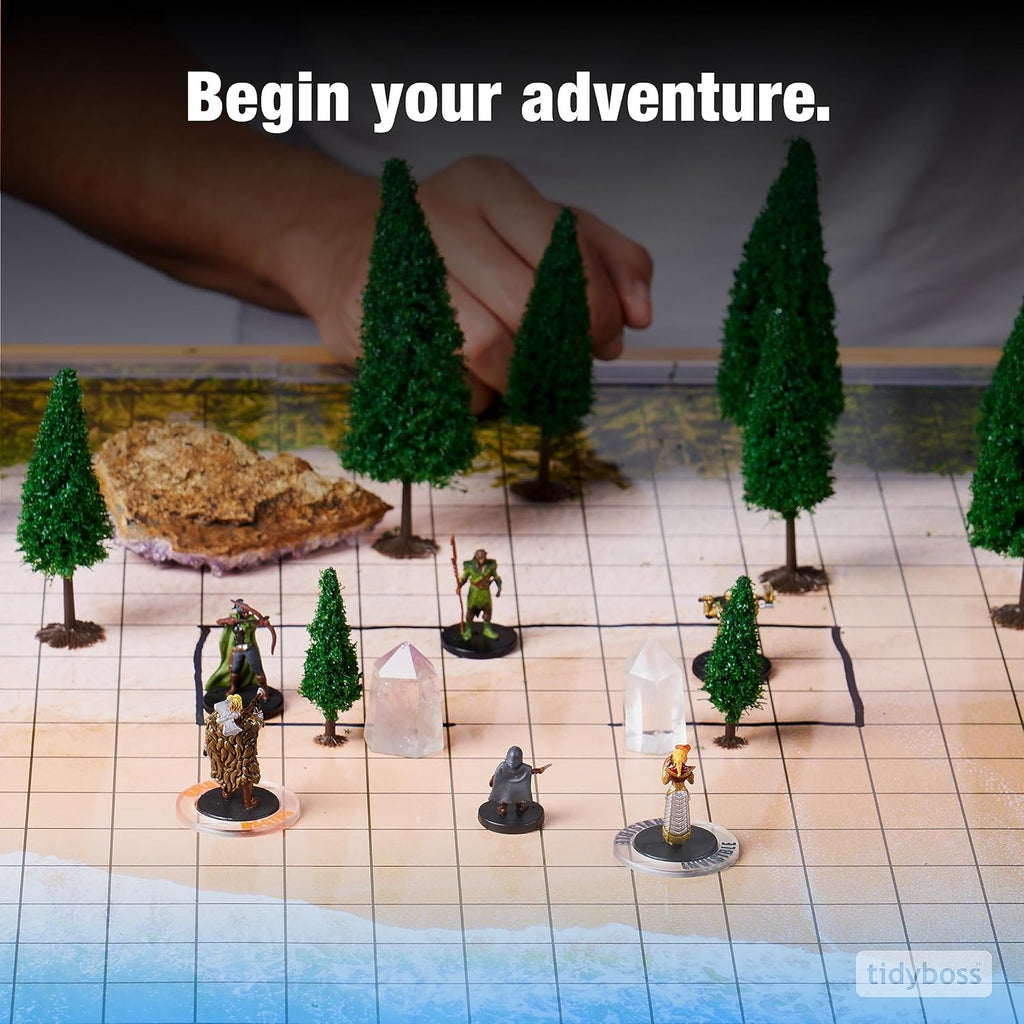 DND Expansion Pack | 3 X Double Sides 24X 36 Game Grid Mat | 6 Terrains with Lava, Sea, Forest, Cave, Swamp and Desert | Includes 2 X Dry Erase Markers, Eraser and Clips