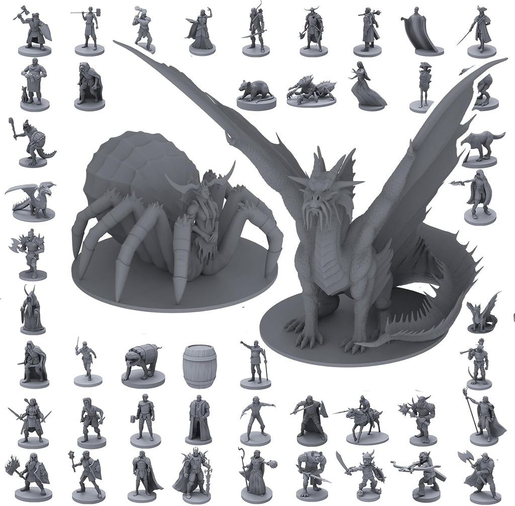 101 Unique Miniatures - Mythical Heroes Complete Edition - Suitable Size for DND