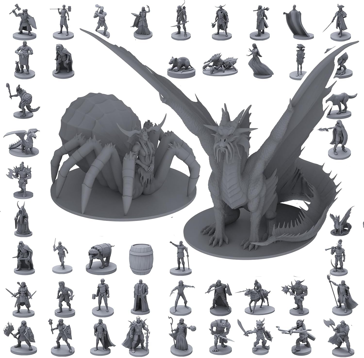 101 Unique Miniatures - Mythical Heroes Complete Edition - Suitable Size for DND